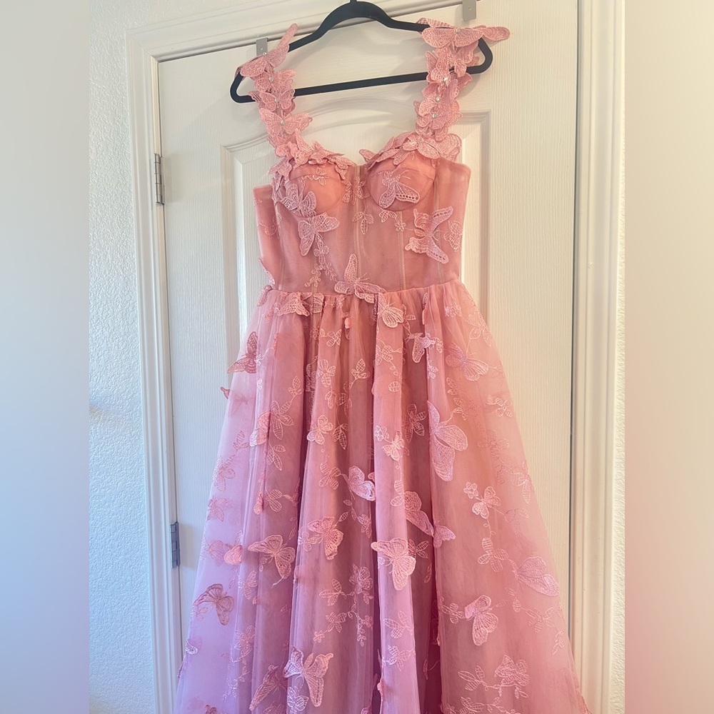 AW NWT A Line Sweetheart Butterfly Tully Dress - Picture 7 of 16